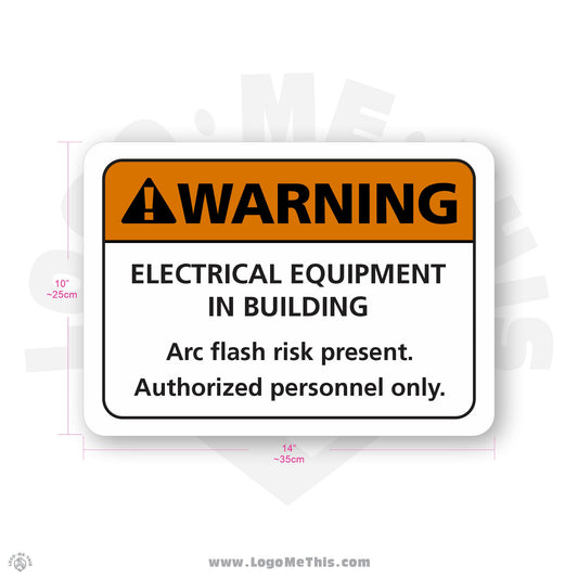 Electrical Equipment In Building, 10x14" Warning Sign LMT-ANELE01