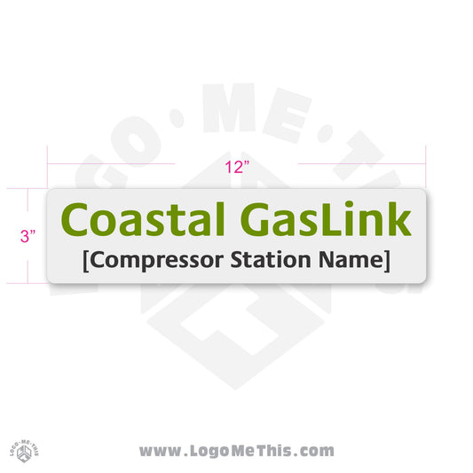 Equipment Decal 3 Sizes - Coastal GasLink - LMT-DNEQU01