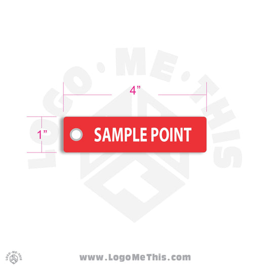 4X1" SAMPLE POINT Lamacoid Plastic Tags