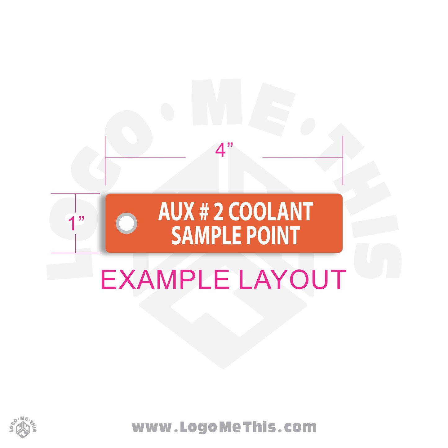 4X1" SAMPLE POINT Lamacoid Plastic Tags