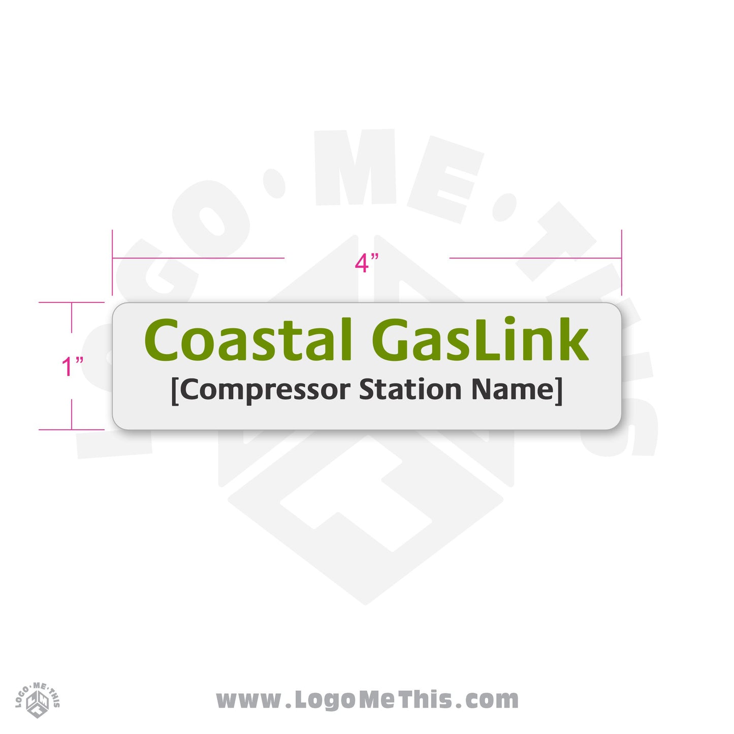 Equipment Decal 3 Sizes - Coastal GasLink - LMT-DNEQU01