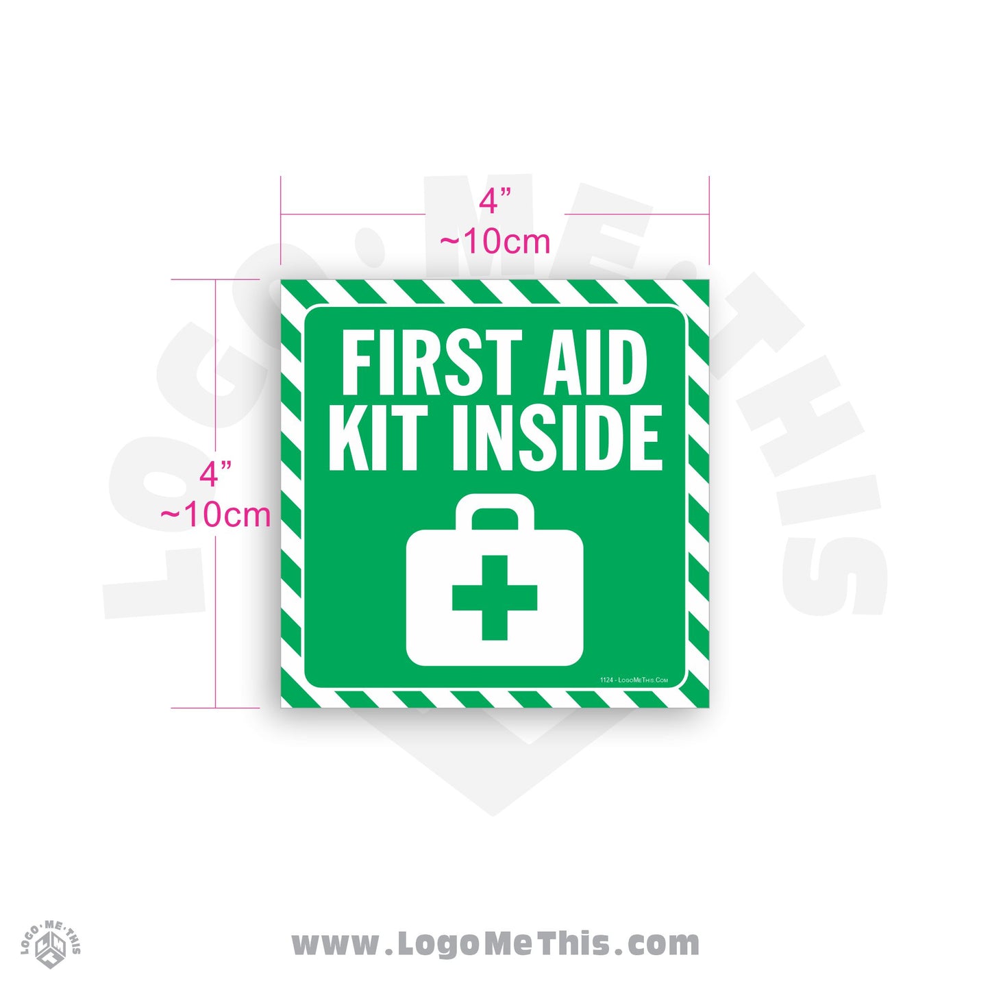 First Aid Kit Inside 4x4" Decal
