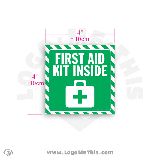 First Aid Kit Inside 4x4" Decal