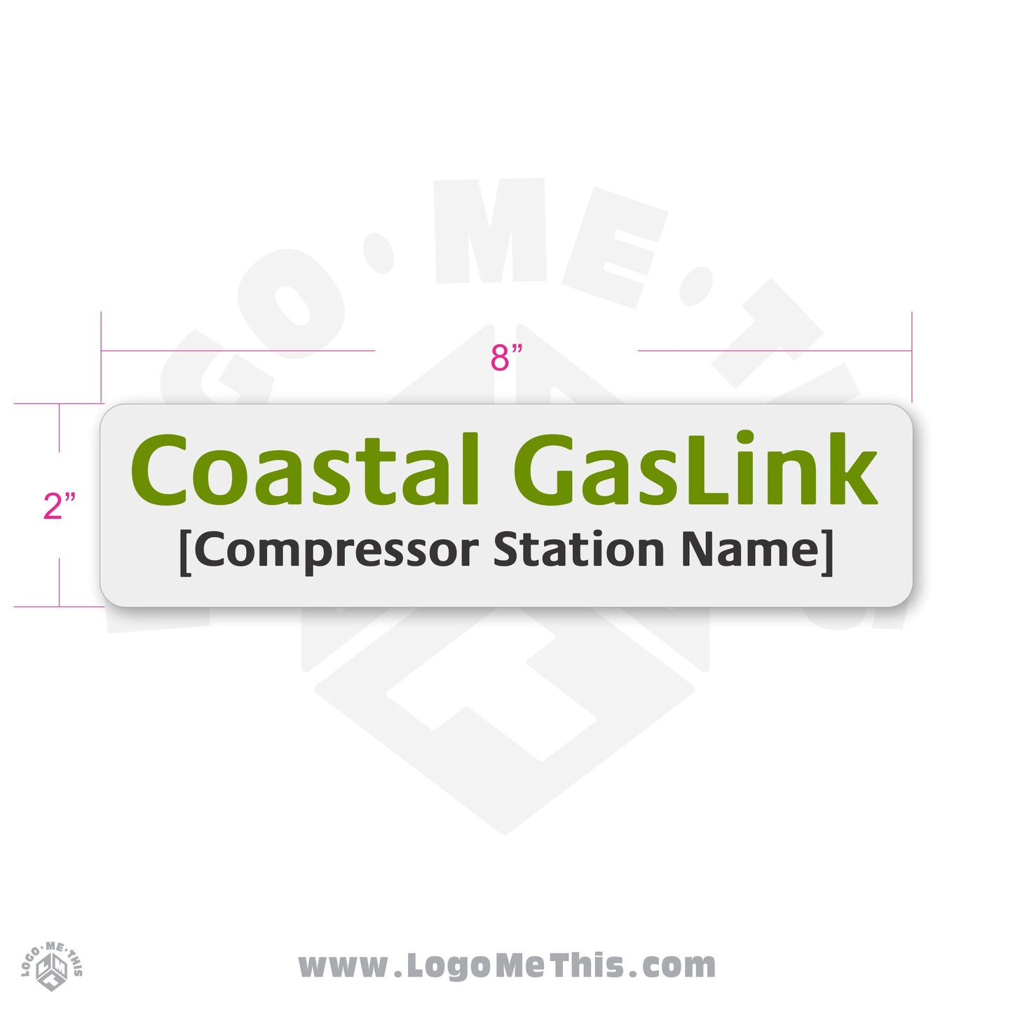 Equipment Decal 3 Sizes - Coastal GasLink - LMT-DNEQU01