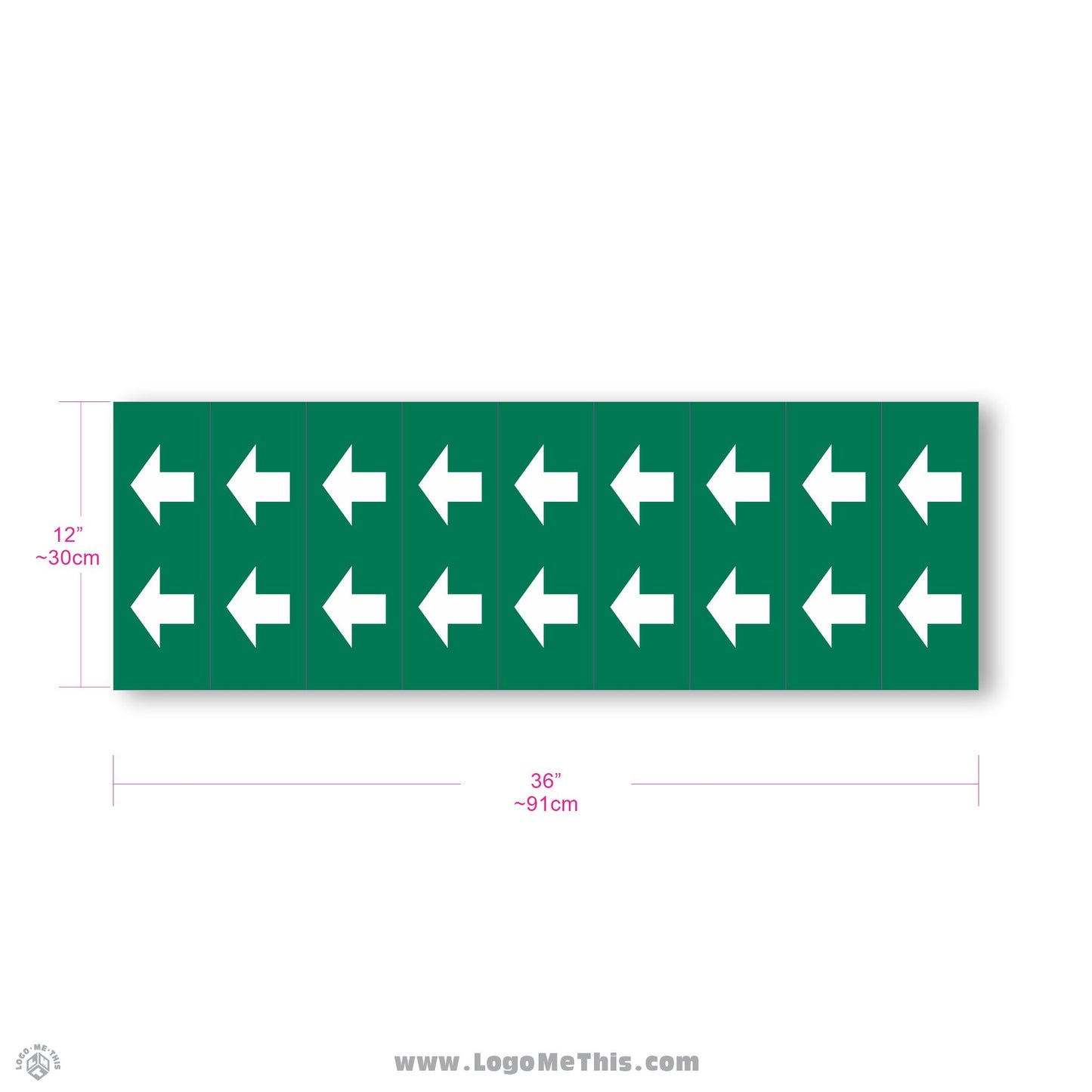 Arrow Green 36x12" Decal 05-04-16-5