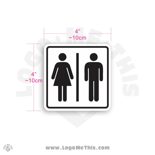 Bathroom 4x4" Decal 02-04-05-3