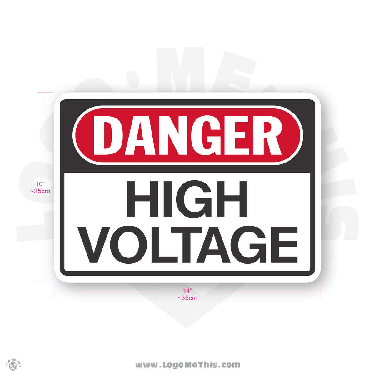 High Voltage, 10x14" Danger Sign