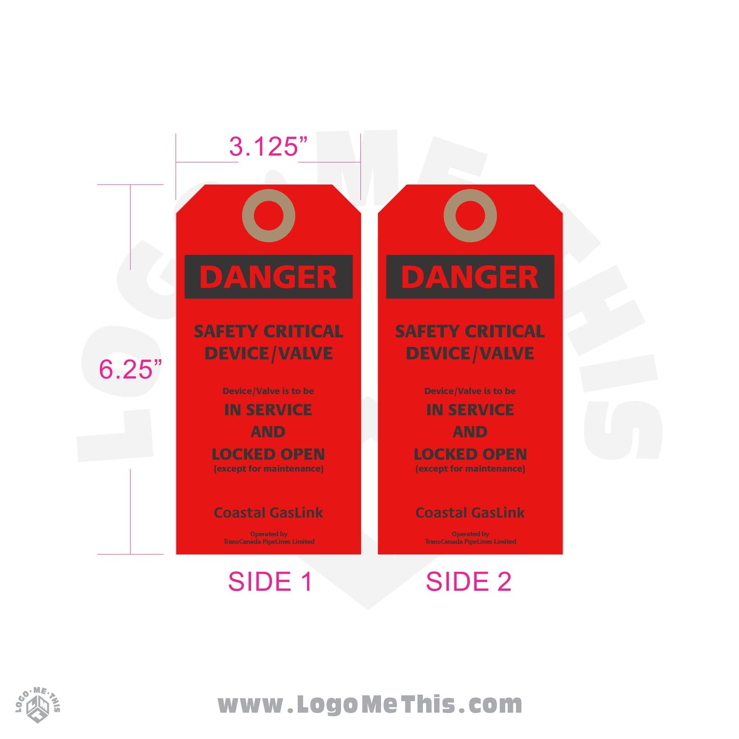 Critical Safety Open (CSO) Tag - 5 Tag Bundle 06-02-11-1-E