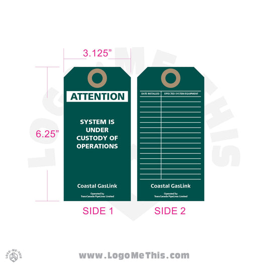 Custody Tag - 5 Tag Bundle 06-02-12-1-E