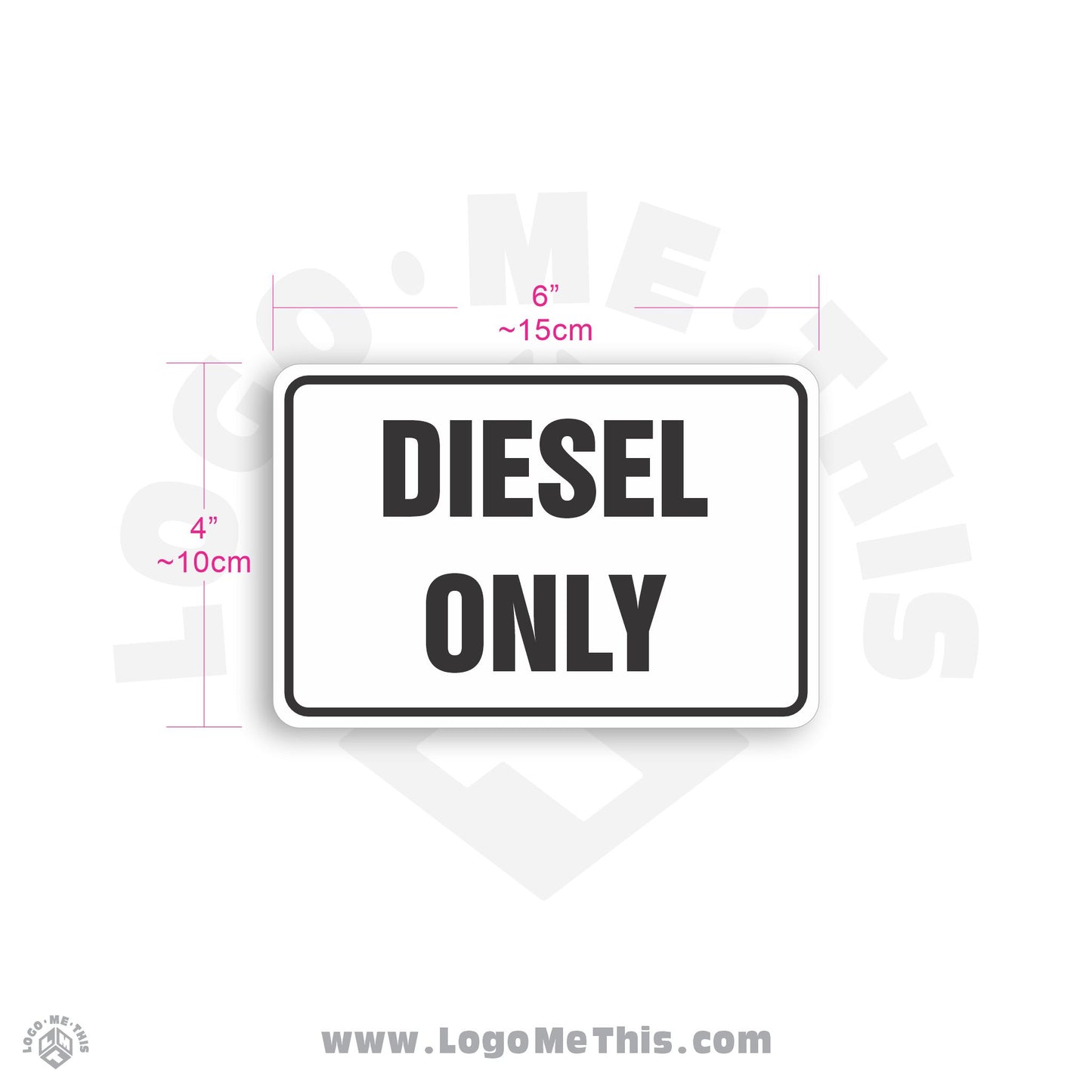 Diesel Only 6x4 Decal