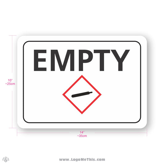 EMPTY Cylinder (Nitrogen) Storage, 10x14" Sign 04-01-12-1-E