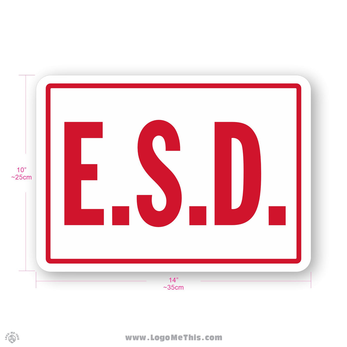 ESD Emergency Shutdown, 10x14" Sign