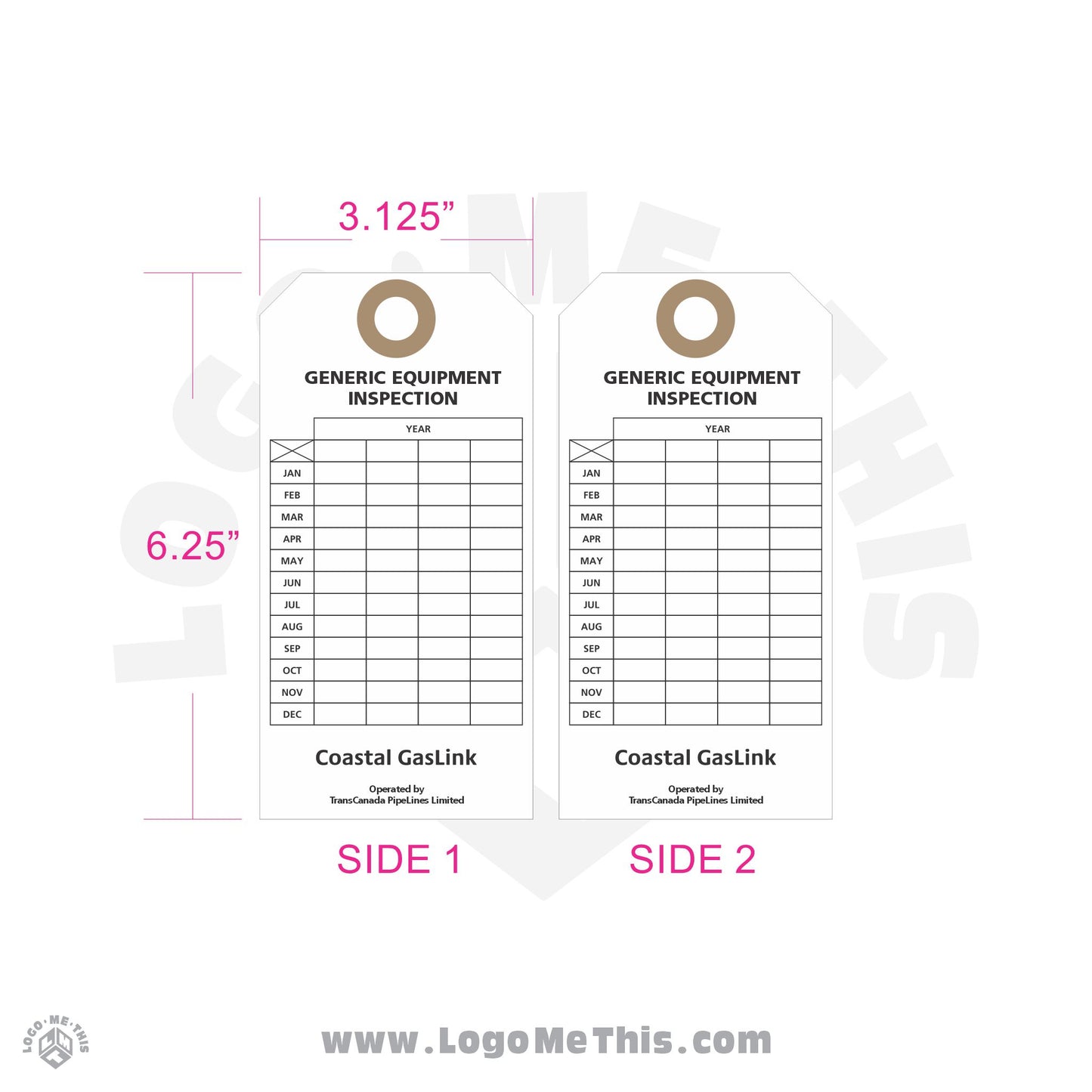 Equipment Inspection Tag - 5 Tag Bundle 06-02-13-2-E