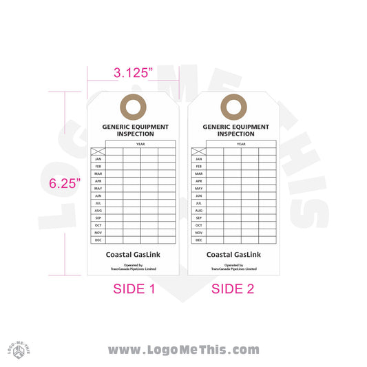 Equipment Inspection Tag - 5 Tag Bundle 06-02-13-2-E