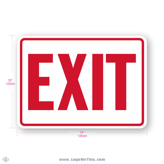 Exit, 10x14" Sign