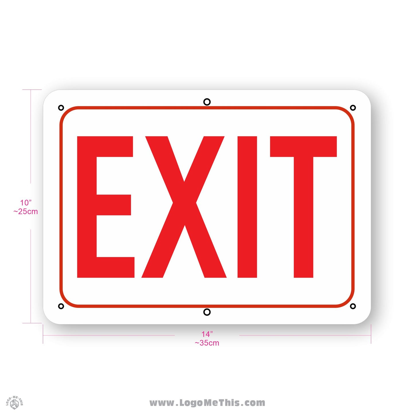Exit, 10x14" Sign 02-04-10-1-E