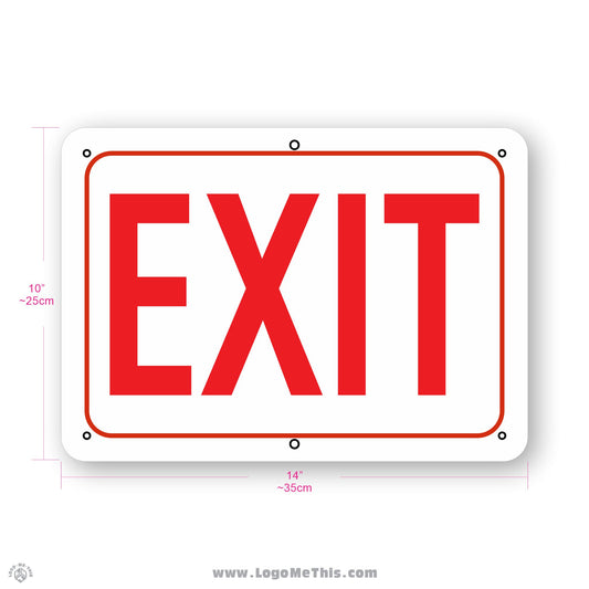 Exit, 10x14" Sign 02-04-10-1-E