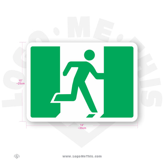 Exit Sign Glow in the Dark Photo Luminescent 14x10" 02-04-10-3