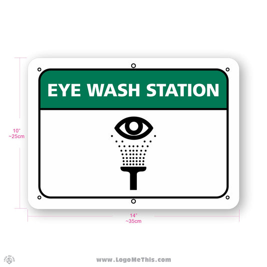 Eye Wash Station, 10x14" Sign 02-02-09-1-E
