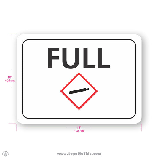 FULL Cylinder (Nitrogen) Storage, 10x14" Sign 04-01-13-1-E