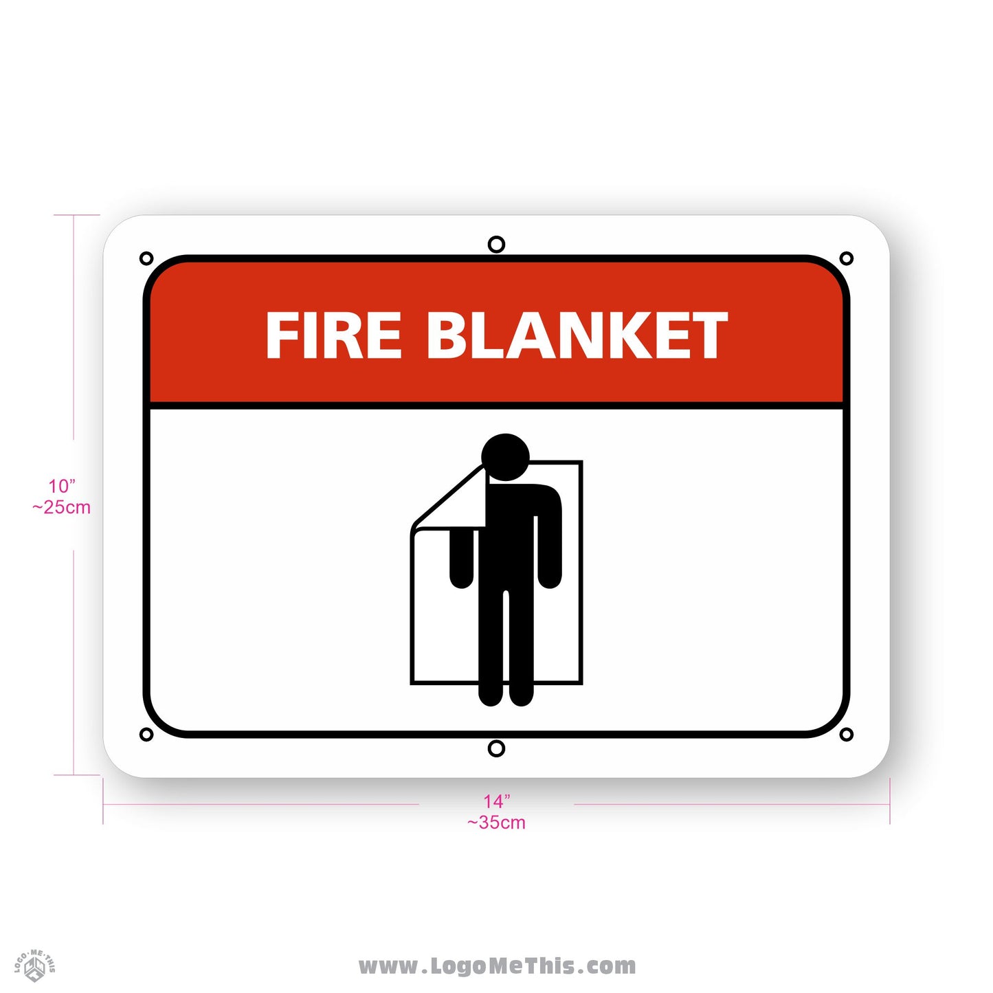 Fire Blanket, 10x14" Sign 02-02-17-1-E