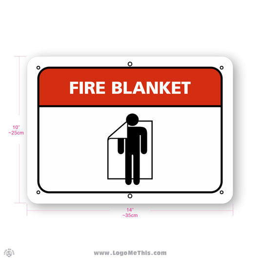 Fire Blanket, 10x14" Sign 02-02-17-1-E