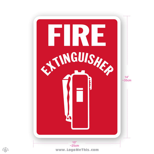 Fire Extinguisher, 10x14" Sign