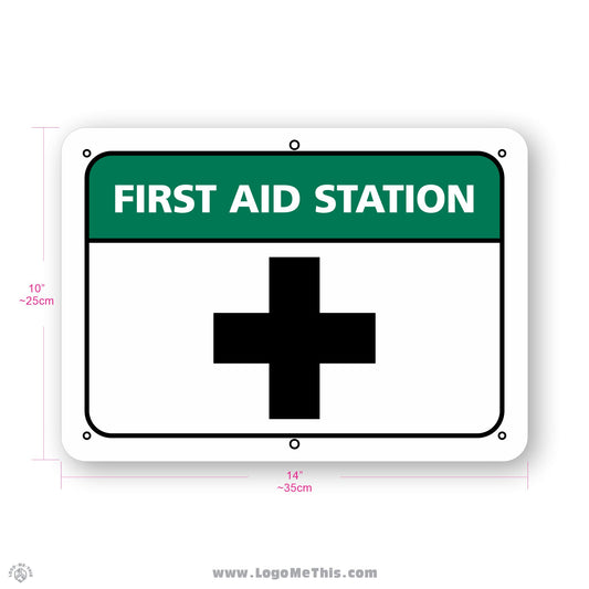 First Aid Station, 10x14" Sign 02-02-08-1-E