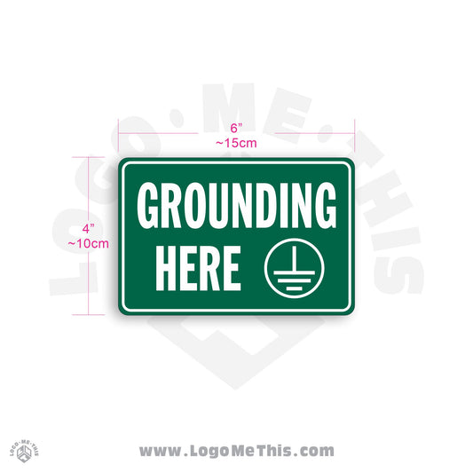 Grounding Here 6x4" Decal