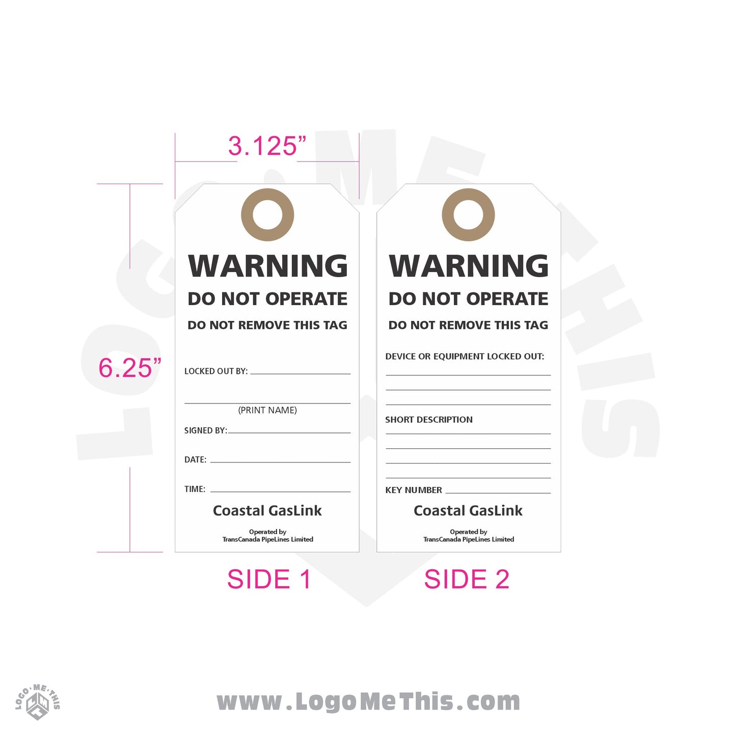 Lock Out / Do Not Operate Tag - 5 tag bundle - 06-02-01-1-E