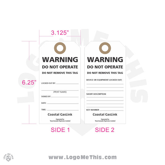 Lock Out / Do Not Operate Tag - 5 tag bundle - 06-02-01-1-E