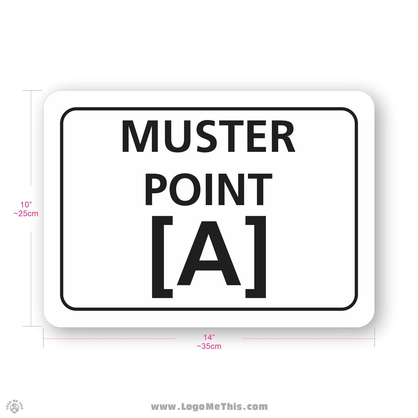 Muster Point, 10x14" Sign 02-04-02-1-E
