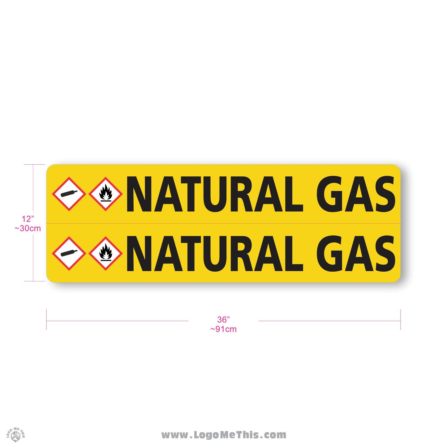 Natural Gas 36x12" Decal 05-04-01-5-E
