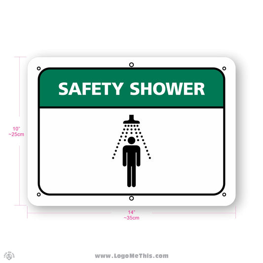 Safety Shower, 10x14" Sign 02-02-14-1-E