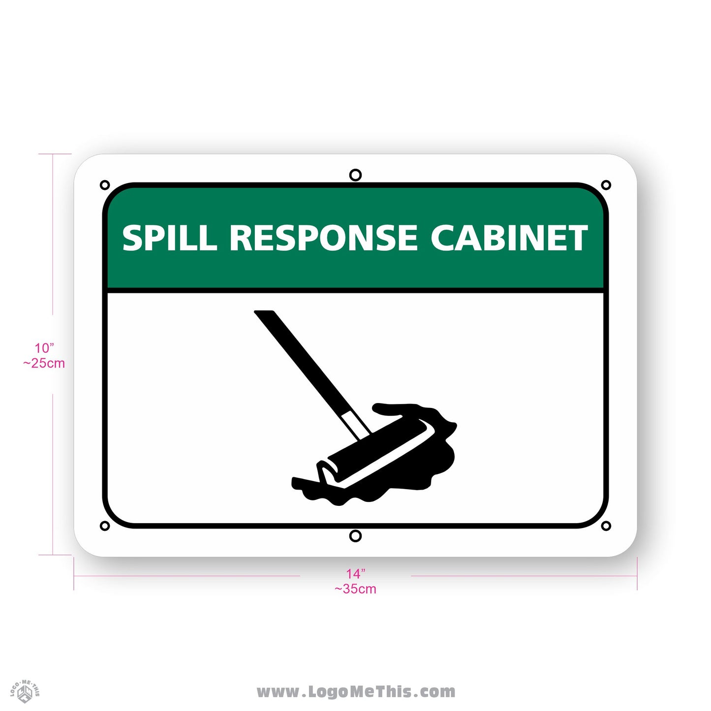 Spill Response Cabinet, 10x14" Sign 04-01-06-1-E