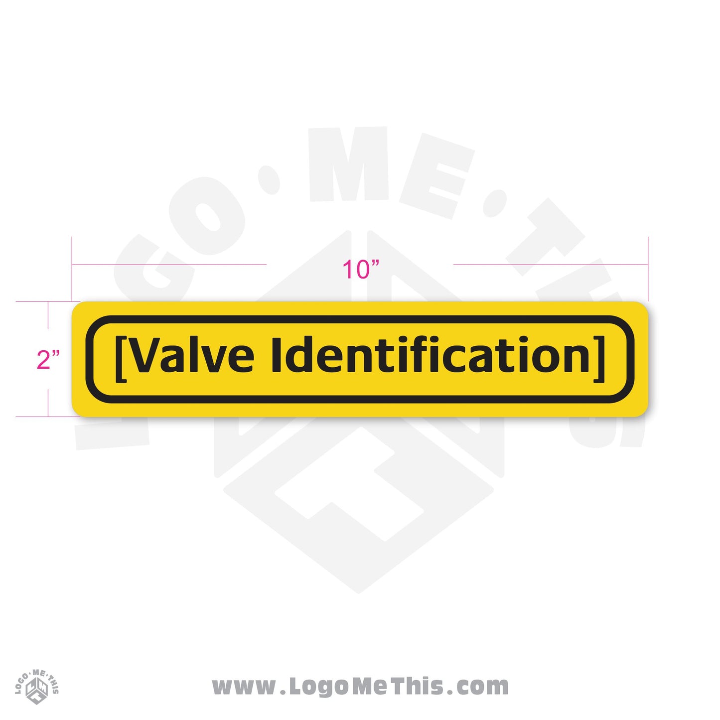 10x2" Valve Identification Decal 05-02-02-3