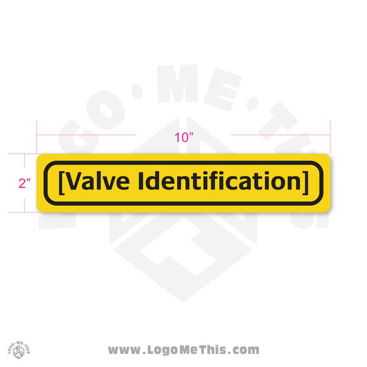 10x2" Valve Identification Decal 05-02-02-3