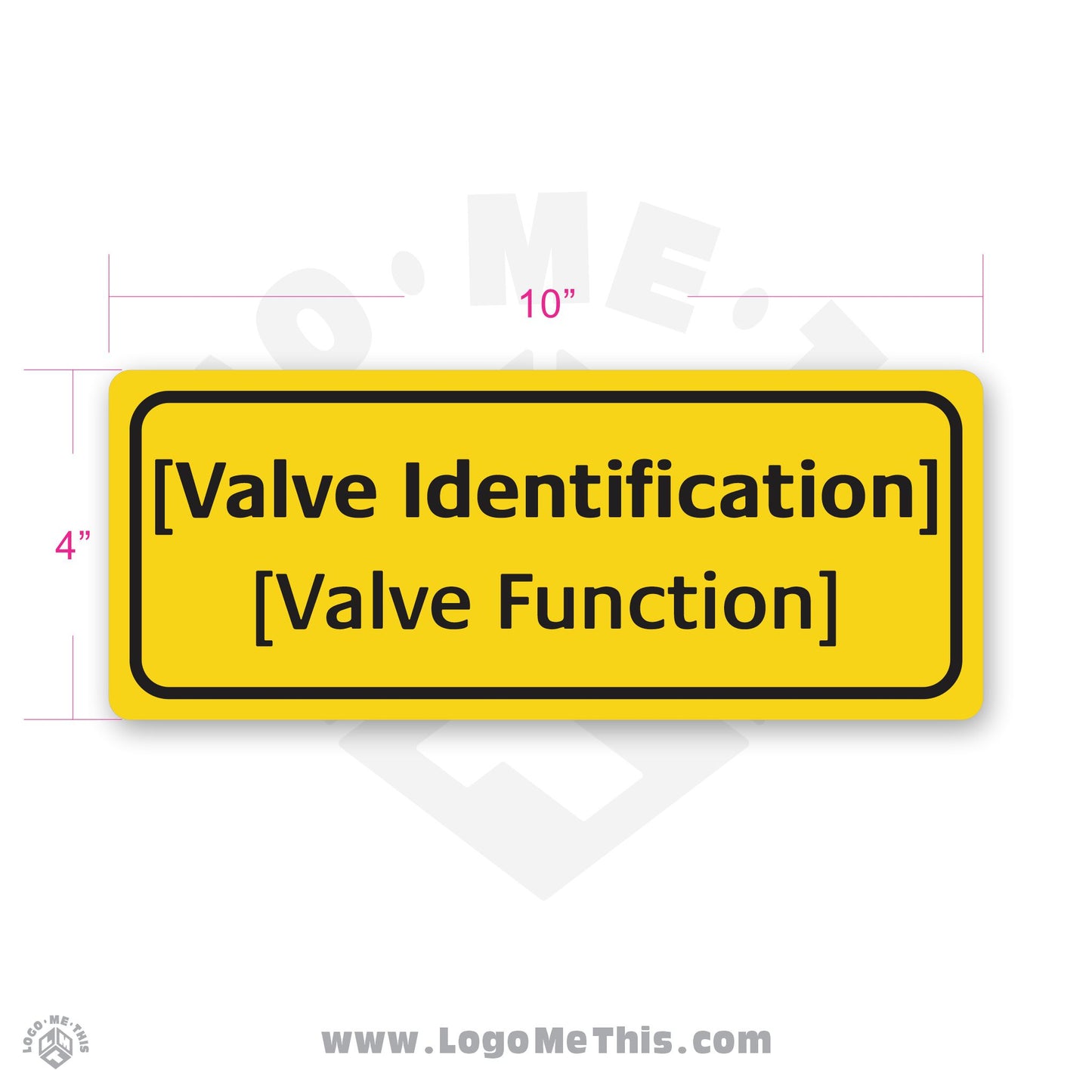 10x4" Valve Identification Decal 05-02-02-2