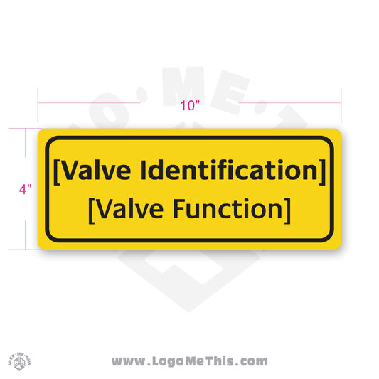 10x4" Valve Identification Decal 05-02-02-2