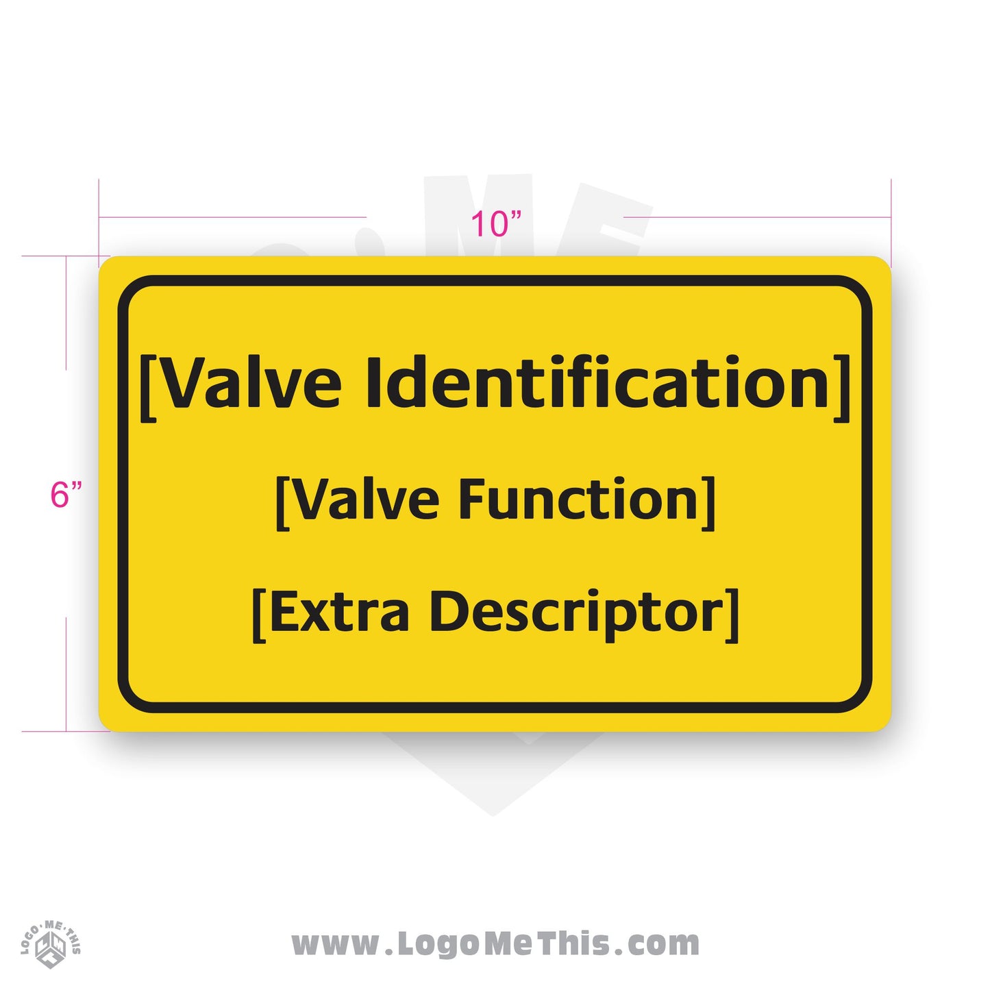 10x6" Valve Identification Decal 05-02-02-1