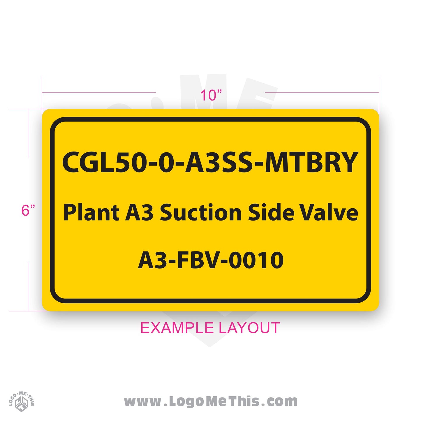 10x6" Valve Identification Decal 05-02-02-1