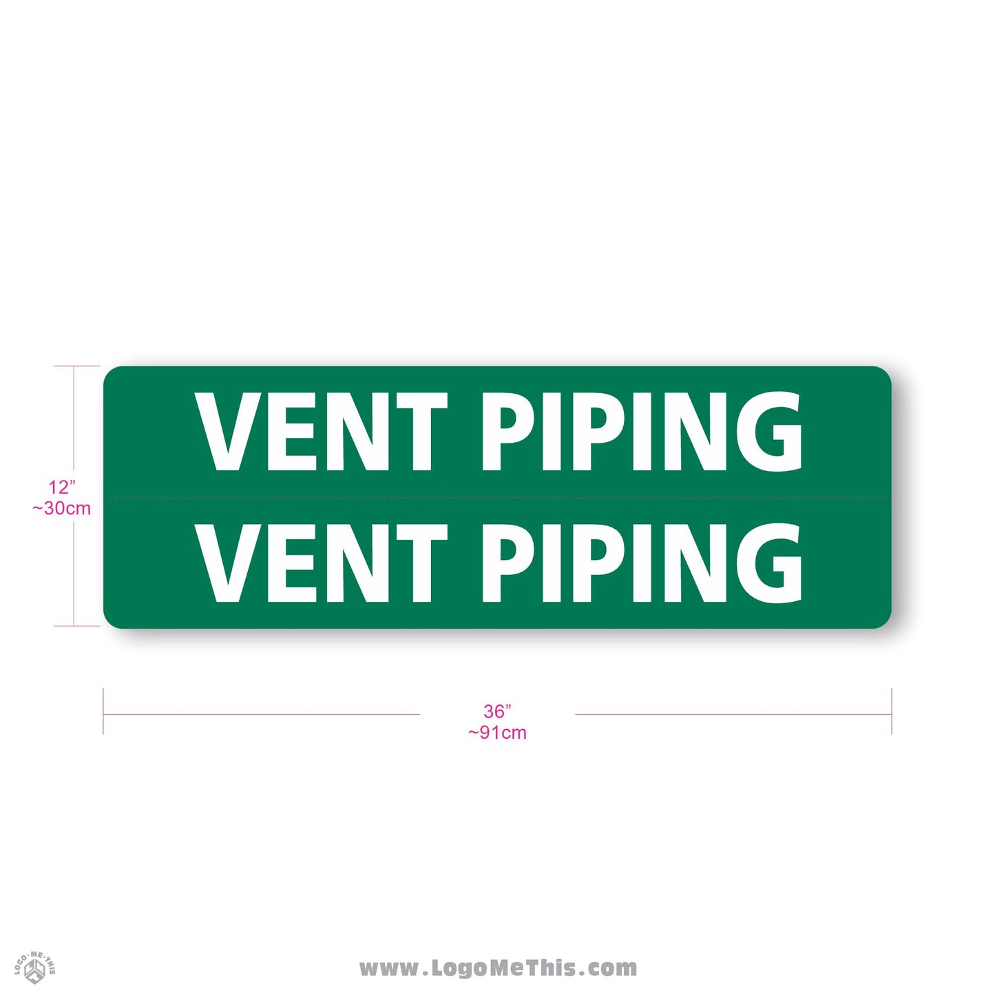 Vent Piping 36x12" Decal 05-04-11-5-E